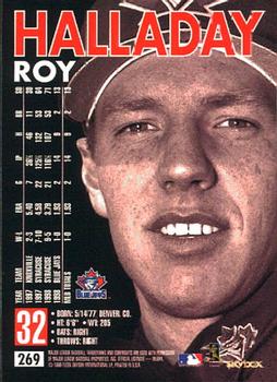 1999 SkyBox Premium #269 Roy Halladay Back