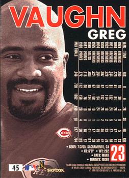 1999 SkyBox Premium #45 Greg Vaughn Back