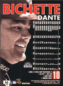1999 SkyBox Premium #66 Dante Bichette Back