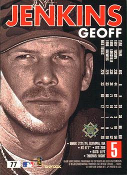 1999 SkyBox Premium #77 Geoff Jenkins Back