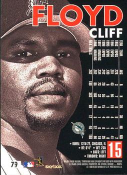 1999 SkyBox Premium #79 Cliff Floyd Back