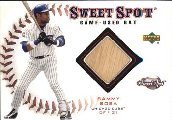 2001 Upper Deck Sweet Spot - Game Bat #B-SS Sammy Sosa  Front