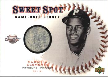 2001 Upper Deck Sweet Spot - Game Jersey #J-RC Roberto Clemente Front