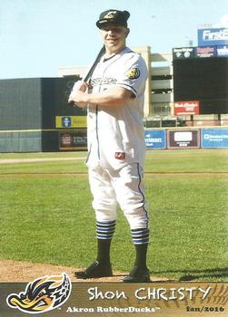 2016 Grandstand Akron RubberDucks #NNO Shon Christy Front