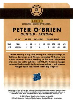 2016 Donruss Optic - Holo #49 Peter O'Brien Back