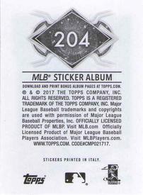 2017 Topps Stickers #204 Michael Bourn Back