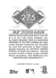 2017 Topps Stickers #275 Andrew McCutchen Back