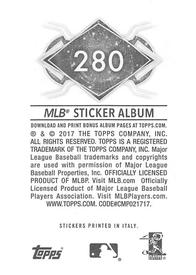 2017 Topps Stickers #280 Jung Ho Kang Back