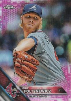 2016 Topps Chrome - Pink Refractor #186 Mike Foltynewicz Front