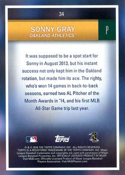 2016 Topps National Baseball Card Day #34 Sonny Gray Back