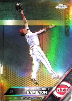 2016 Topps Chrome - Gold Refractor #62 Billy Hamilton Front