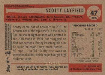 2002 Bowman Heritage - Chrome Refractors #47BHC Scotty Layfield  Back