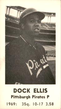 1970 Jack in the Box Pittsburgh Pirates (unlicensed) #NNO Dock Ellis Front