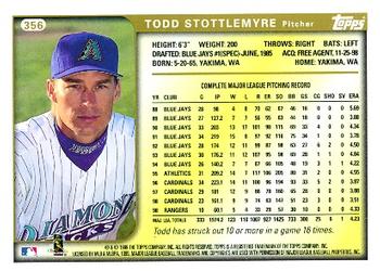 1999 Topps #356 Todd Stottlemyre Back