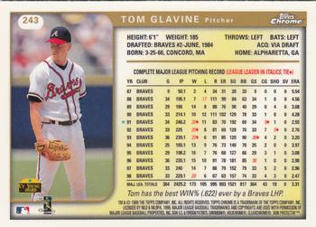 1999 Topps Chrome #243 Tom Glavine Back