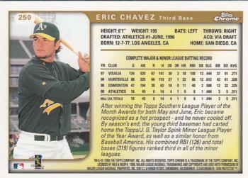 1999 Topps Chrome #250 Eric Chavez Back