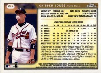 1999 Topps Chrome #355 Chipper Jones Back