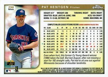 1999 Topps Chrome - Refractors #298 Pat Hentgen  Back