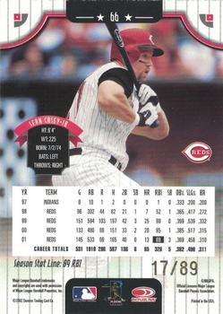 2002 Donruss - Stat Line Season #66 Sean Casey Back