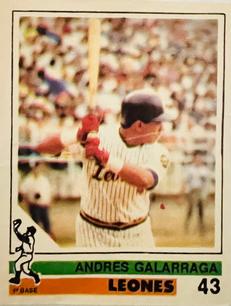 1988-89 Venezuelan Winter League Stickers #43 Andres Galarraga Front