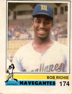 1988-89 Venezuelan Winter League Stickers #174 Bob Richie Front