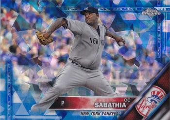 2016 Topps - Chrome Sapphire 65th Anniversary Edition #142 CC Sabathia Front