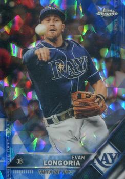 2016 Topps - Chrome Sapphire 65th Anniversary Edition #388 Evan Longoria Front