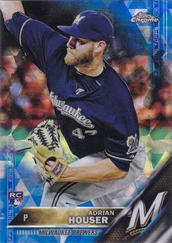 2016 Topps - Chrome Sapphire 65th Anniversary Edition #553 Adrian Houser Front