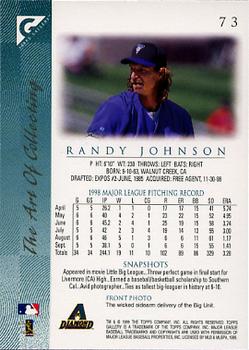 1999 Topps Gallery #73 Randy Johnson Back