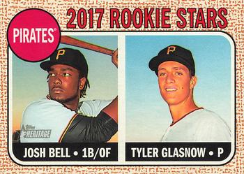 2017 Topps Heritage #36 Pirates 2017 Rookie Stars (Josh Bell / Tyler Glasnow) Front