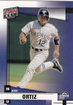 2002 Donruss Fan Club #182 Jose Ortiz Front