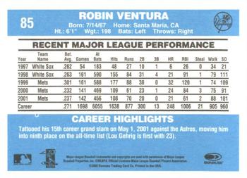 2002 Donruss Originals - Aqueous #85 Robin Ventura Back