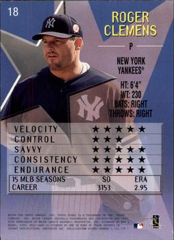 1999 Topps Stars #18 Roger Clemens Back