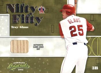 2002 Donruss Originals - Nifty Fifty Bats #NF-34 Troy Glaus  Front