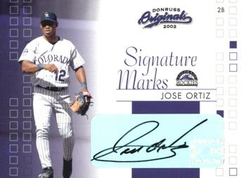 2002 Donruss Originals - Signature Marks #SM-50 Jose Ortiz Front