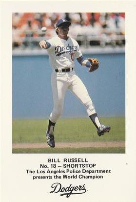 1982 Los Angeles Dodgers Police #NNO Bill Russell Front