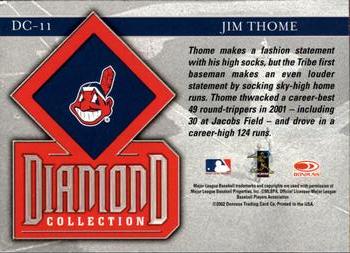 2002 Donruss Studio - Diamond Collection #DC-11 Jim Thome  Back