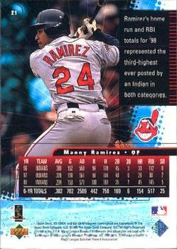 1999 UD Ionix #21 Manny Ramirez Back