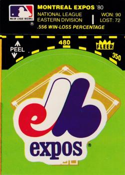 1981 Fleer Baseball Stickers #NNO Montreal Expos Baseball Diamond Front