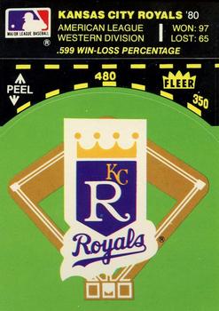 1981 Fleer Baseball Stickers #NNO Kansas City Royals Baseball Diamond Front