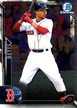 2016 Bowman Chrome - Base Chrome Vending #13 Mookie Betts Front