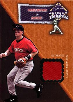 2002 Flair - Jersey Heights #NNO Craig Biggio  Front