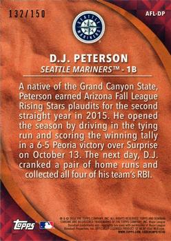 2016 Bowman Chrome #AFL-DP D.J. Peterson Back