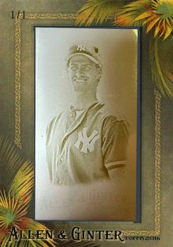 2016 Topps Allen & Ginter - Mini Framed Printing Plates Yellow #280 Paul O'Neill Front