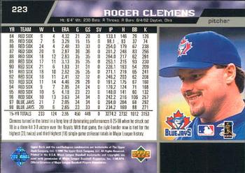 1999 Upper Deck #223 Roger Clemens Back