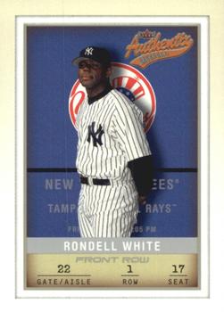 2002 Fleer Authentix - Front Row #99 Rondell White  Front