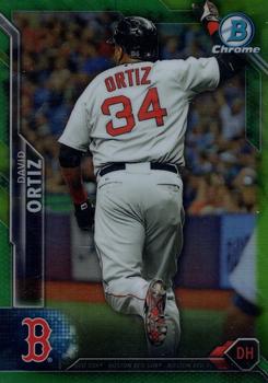 2016 Bowman Chrome - Green Refractor #2 David Ortiz Front