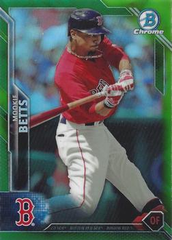 2016 Bowman Chrome - Green Refractor #22 Mookie Betts Front