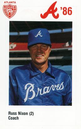 1986 Atlanta Braves Police #NNO Russ Nixon Front