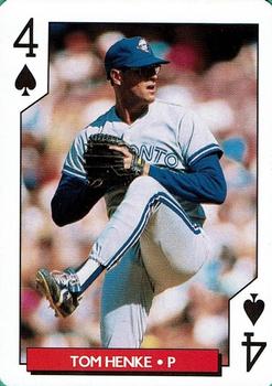 1995 Bicycle Aces Toronto Blue Jays Playing Cards #4♠ Tom Henke Front